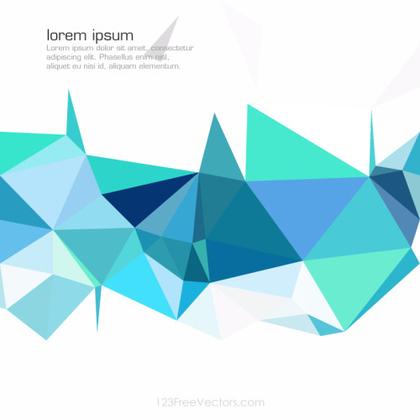 Abstract Sky Blue Polygonal Triangular Background