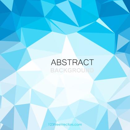 Sky Blue Abstract Polygonal Triangular Background Free
