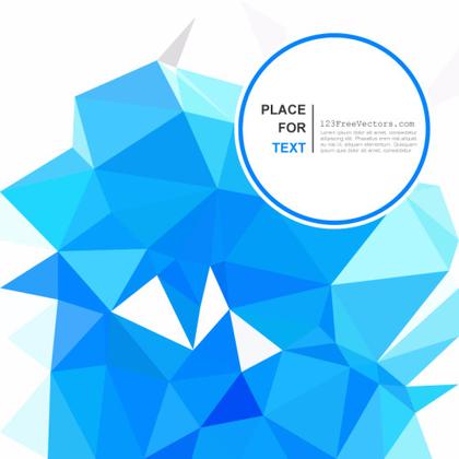 Geometric Polygon Sky Blue Background Design