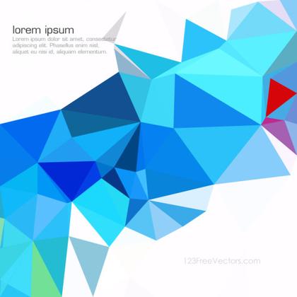 Sky Blue Polygonal Pattern Background Template