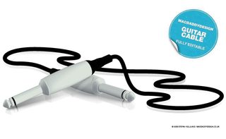 3D Guitar Cable Vector Free
