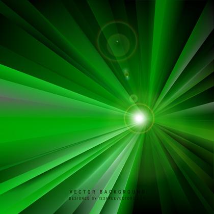 Abstract Black Green Light Rays Background