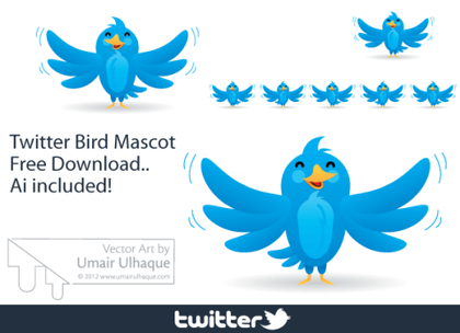 Vector Twitter Bird Funny Mascot