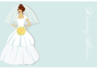 Bridal Shower Card Vector Illustration Free