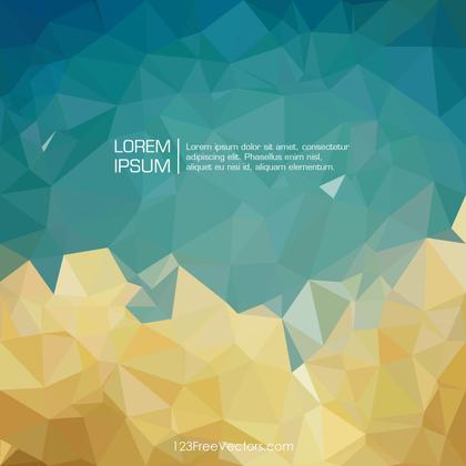 Vintage Turquoise Polygonal Background Clip Art