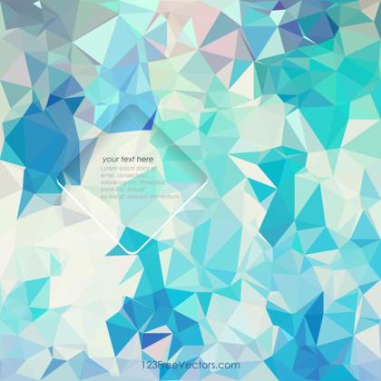 Blue Turquoise Abstract Polygonal Triangular Background Clip Art