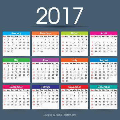 2017 Calendar Ai