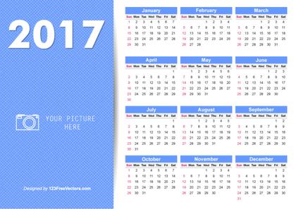 Printable 2017 Calendar Illustrator