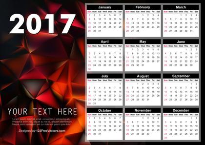 2017 Calendar Design