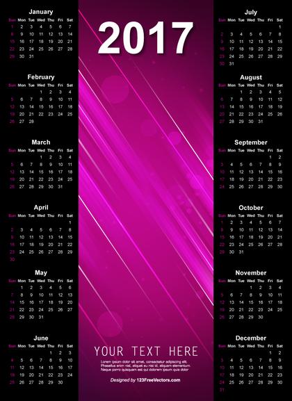 2017 Wall Calendar Design