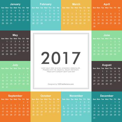 Vector Calendar 2017