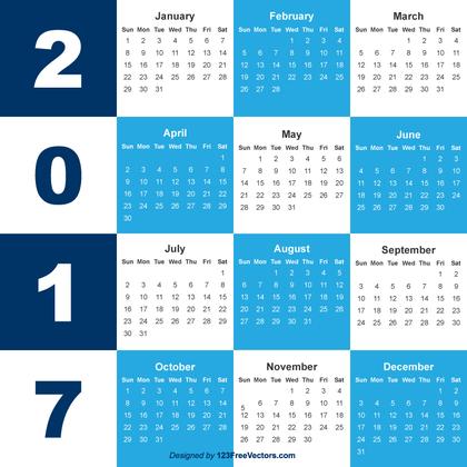 2017 Calendar Template Free Download