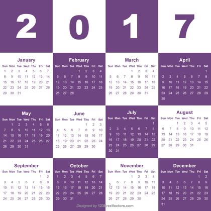 Free Download 2017 Calendar