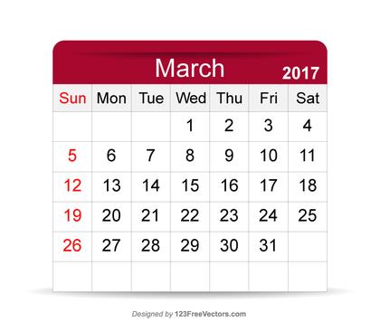 March 2017 Printable Calendar