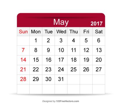 Editable Calendar May 2017