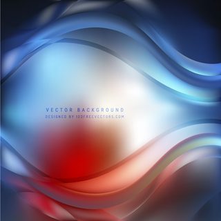 Dark Blue Red Wave Background Template