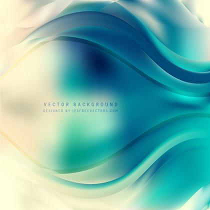 Turquoise Beige Wave Background