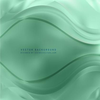 Abstract Viridian Color Wave Background