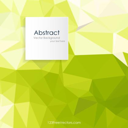 Yellow Green Polygonal Triangular Background Vector