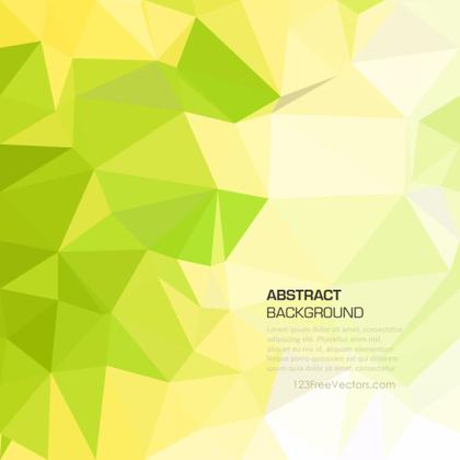 Yellow Green Abstract Polygonal Triangular Background Clip Art