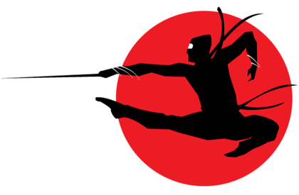 Free Ninja Silhouette Vector Image