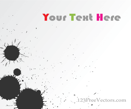 Vector Ink Blot Background Banner Design