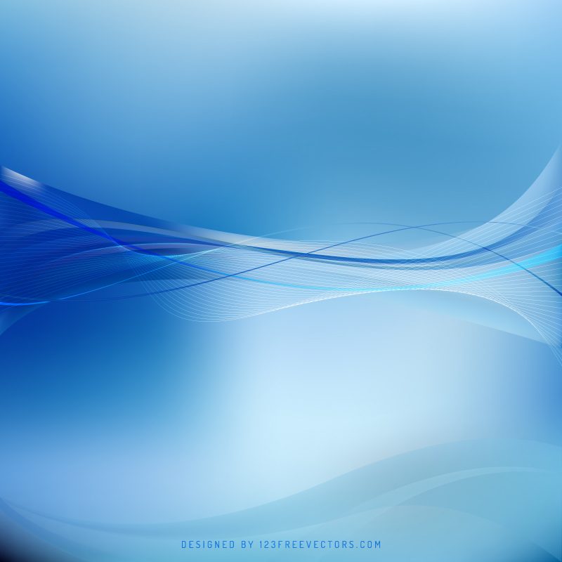 Abstract Blue Curved Lines Background Template