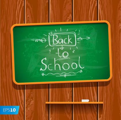 Back to School Written on Chalkboard Vector Illustration