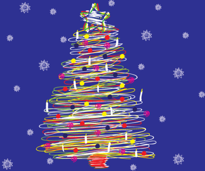 Free Scribble Christmas Tree Vector