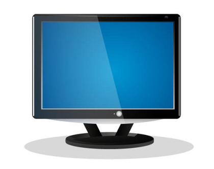 Flat Screen LCD Television Vector Illustration