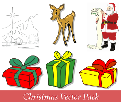 Merry Christmas Vector Pack Free