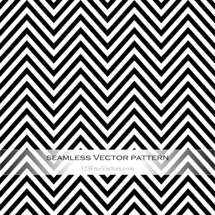 Black and White Zigzag Seamless Pattern Vector