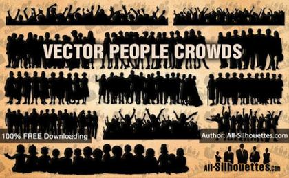 Vector People Crowd Silhouettes