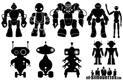 Free Vector Robot Silhouettes