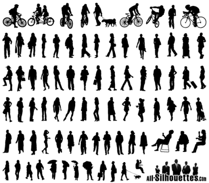 A Comprehensive Collection of Free Vector People Silhouettes