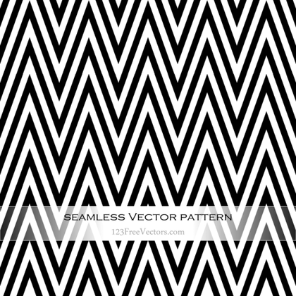 Black and White Chevron Seamless Pattern Vector