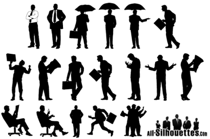 Silhouette Businessman Vector Free Download