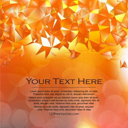 Free Abstract Orange Polygonal Triangular Background Vector