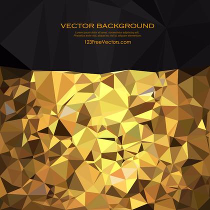 Free Cool Gold Polygon Triangle Background Vector Art