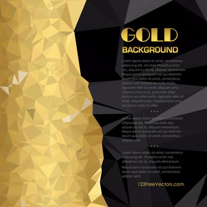 Free Abstract Cool Gold Polygon Background Template Vector Image