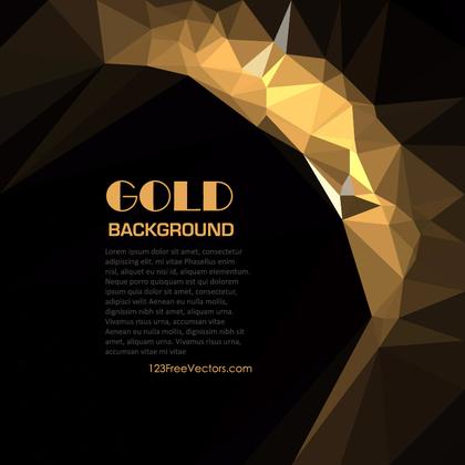Free Abstract Cool Gold Polygon Triangle Background Graphic