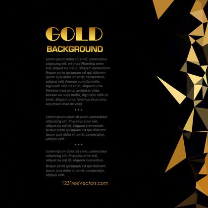 Free Abstract Cool Gold Geometric Polygon Background Image