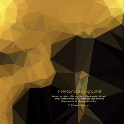 Free Cool Gold Polygon Background Template Illustrator