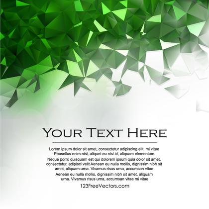 Free Green and White Polygonal Triangular Background Image