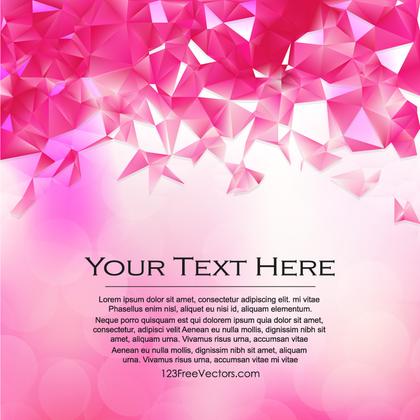 Free Abstract Pink and White Polygon Background Template Vector