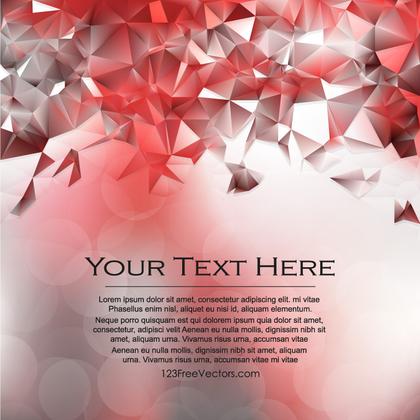 Free Abstract Red and White Low Poly Background Template Vector Art