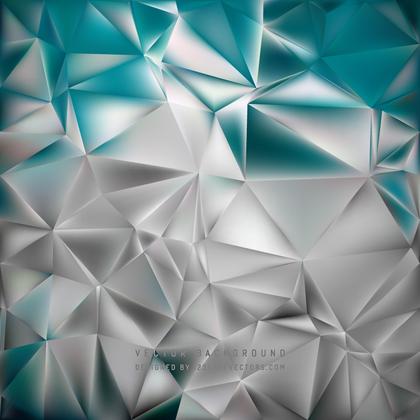 Free Grey and Turquoise Polygon Background Template Vector