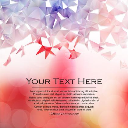Free Abstract Red White and Blue Polygon Background Template Vector