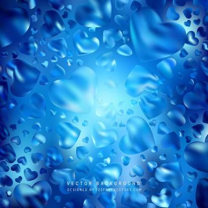 Free Blue Heart Background Vector
