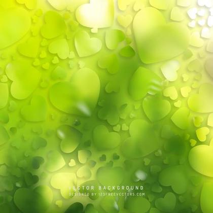 Free Green Heart Background Vector